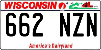 WI license plate 662NZN