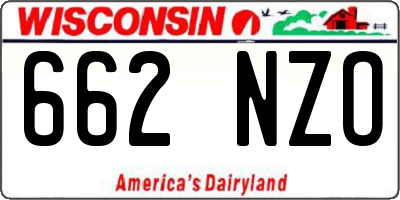 WI license plate 662NZO