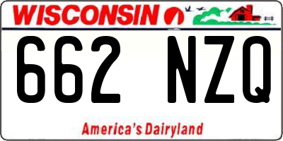 WI license plate 662NZQ