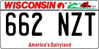 WI license plate 662NZT