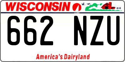 WI license plate 662NZU