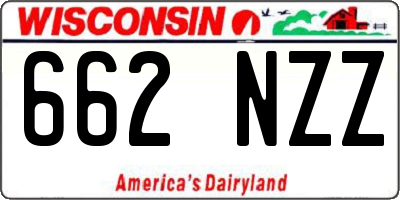 WI license plate 662NZZ