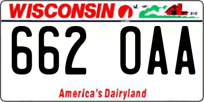 WI license plate 662OAA