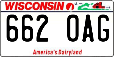 WI license plate 662OAG