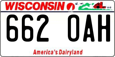 WI license plate 662OAH