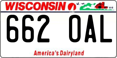 WI license plate 662OAL