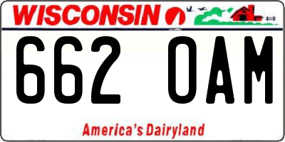 WI license plate 662OAM