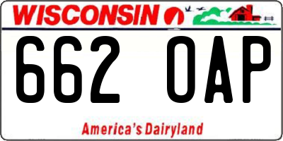 WI license plate 662OAP