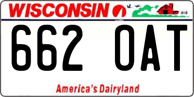 WI license plate 662OAT