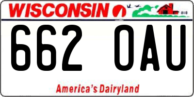 WI license plate 662OAU