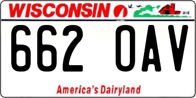 WI license plate 662OAV