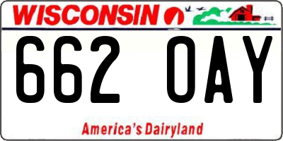 WI license plate 662OAY