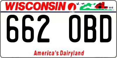 WI license plate 662OBD