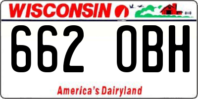 WI license plate 662OBH