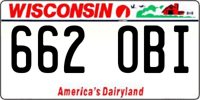 WI license plate 662OBI