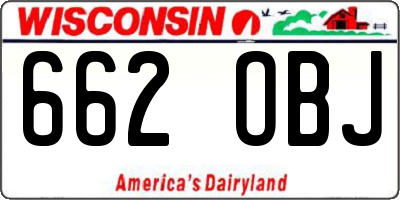 WI license plate 662OBJ