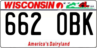 WI license plate 662OBK