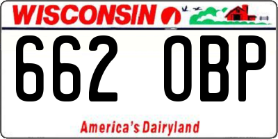 WI license plate 662OBP