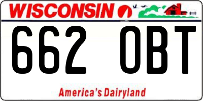 WI license plate 662OBT