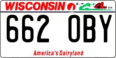 WI license plate 662OBY