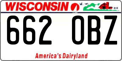WI license plate 662OBZ