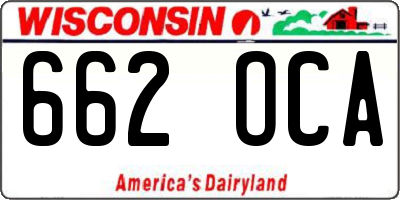 WI license plate 662OCA