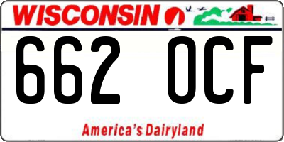 WI license plate 662OCF