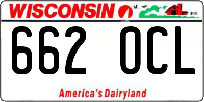WI license plate 662OCL