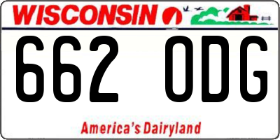 WI license plate 662ODG