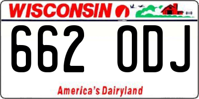 WI license plate 662ODJ
