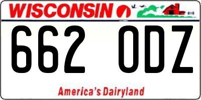 WI license plate 662ODZ