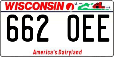 WI license plate 662OEE