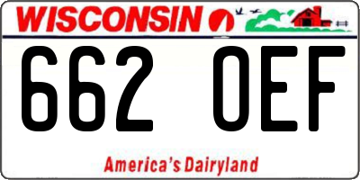 WI license plate 662OEF