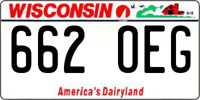 WI license plate 662OEG
