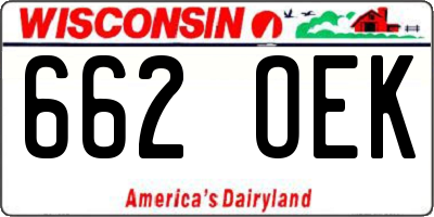 WI license plate 662OEK