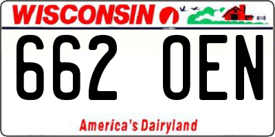 WI license plate 662OEN