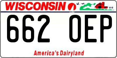 WI license plate 662OEP