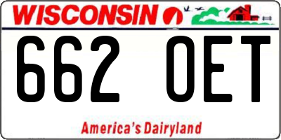 WI license plate 662OET