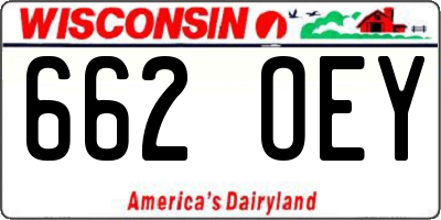 WI license plate 662OEY