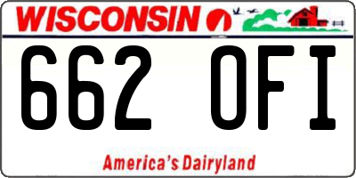 WI license plate 662OFI