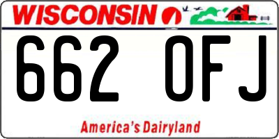 WI license plate 662OFJ