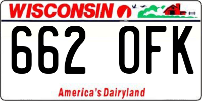 WI license plate 662OFK