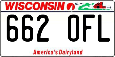 WI license plate 662OFL