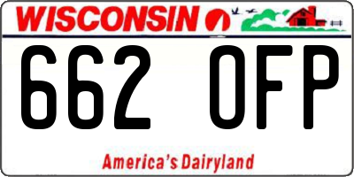 WI license plate 662OFP