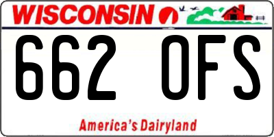 WI license plate 662OFS