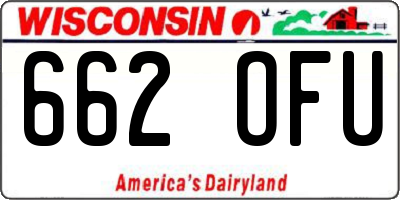 WI license plate 662OFU