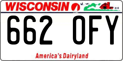 WI license plate 662OFY