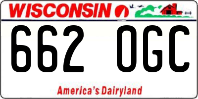 WI license plate 662OGC