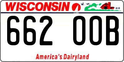 WI license plate 662OOB