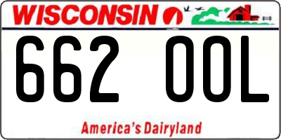 WI license plate 662OOL